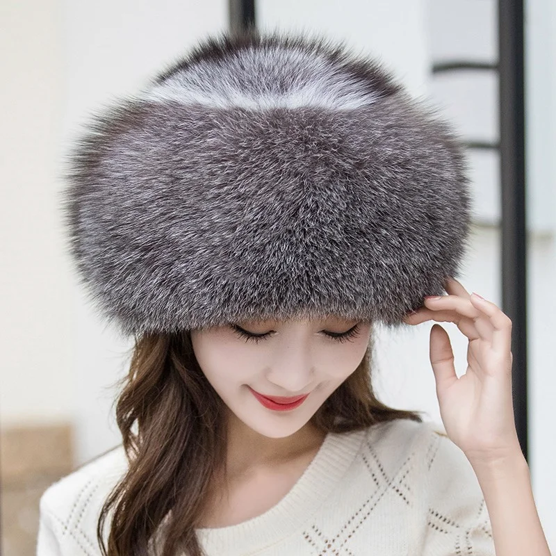 Fur hat winter fox hair Mongolian Hat Winter mink warm ear protection northeast ski hat fashion version