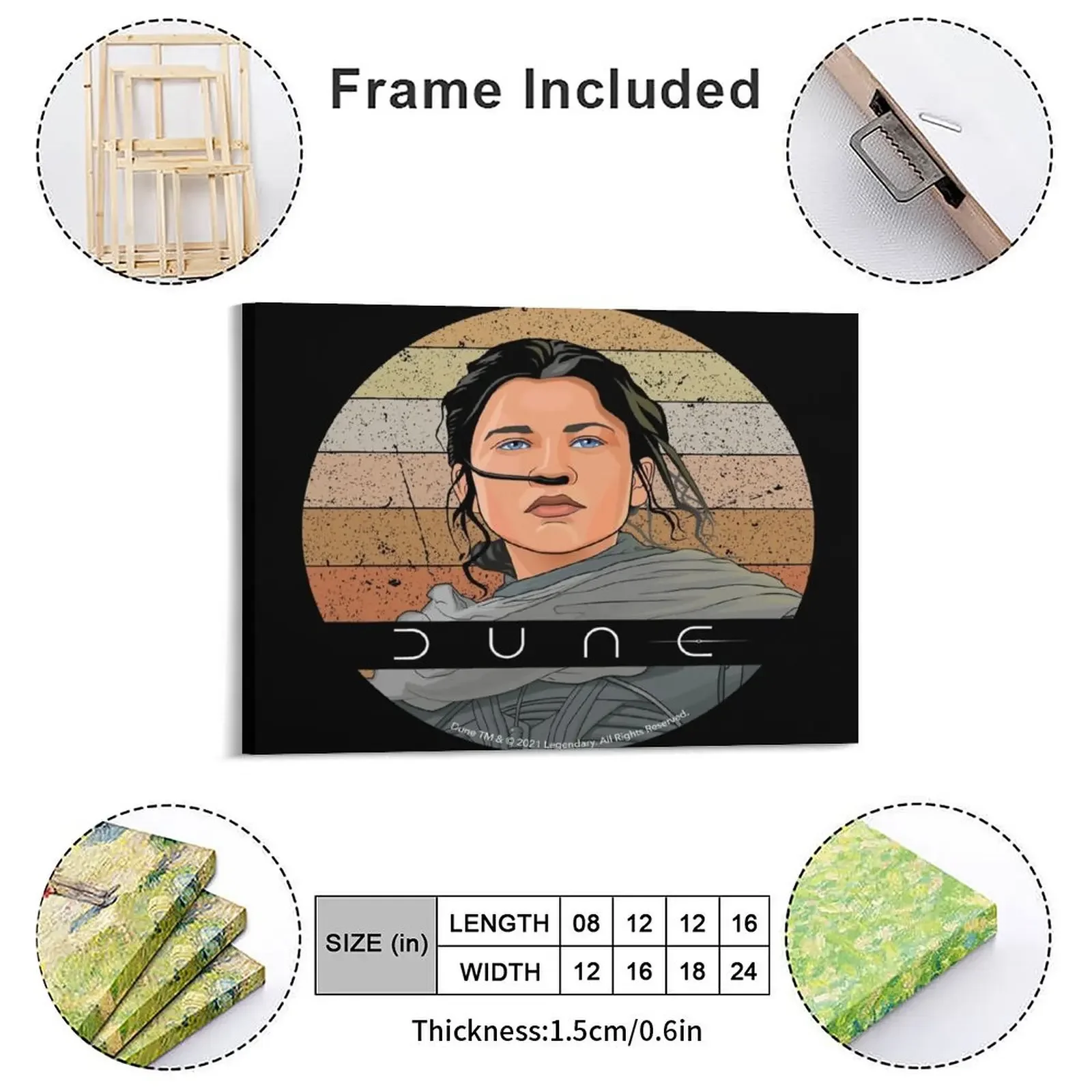 Chani Kynes Dune 2021 Poster Canvas Painting Poster Living Room Designing Club Retro Personalized Framed Wall Paintings