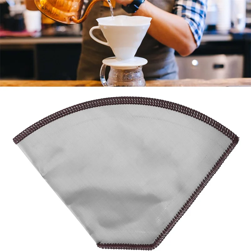 

1pc Test Paper Free Coffee Filter Stainless Steel Drip Type Coffee Filter Easy To Clean Coffee Filter Bag