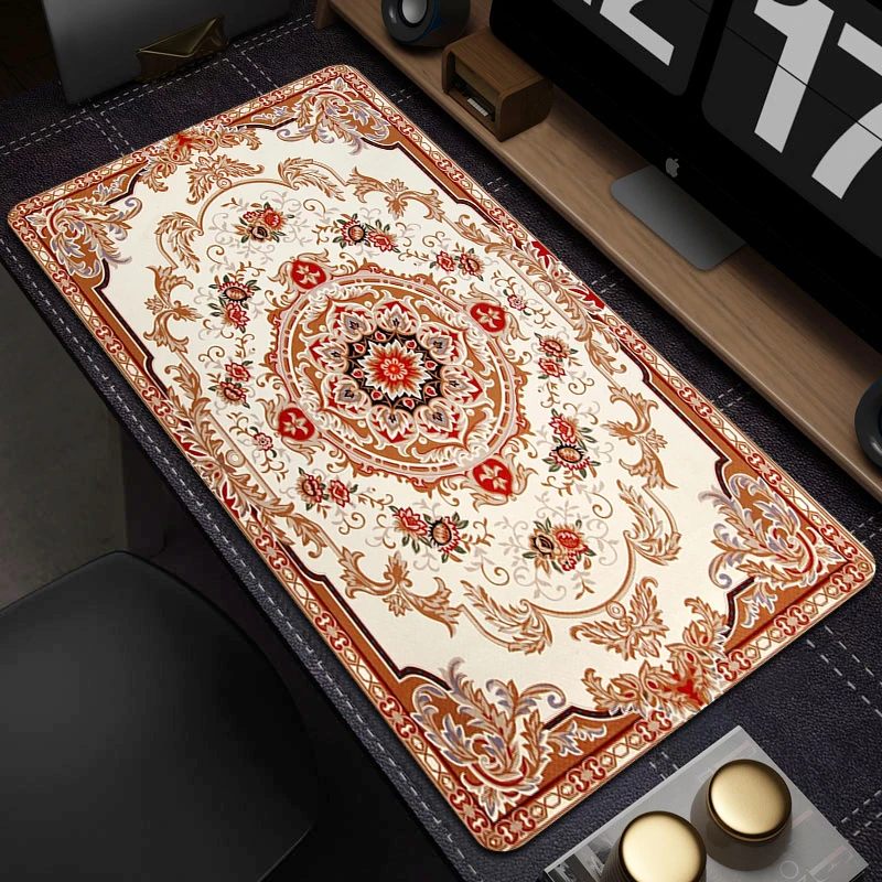 

Persian Carpet Style Mouse Pad Retro Large Gaming Mousepad Gamer HD Print Mouse Mat Rubber Computer Desk Mat Game Keyboard Pads