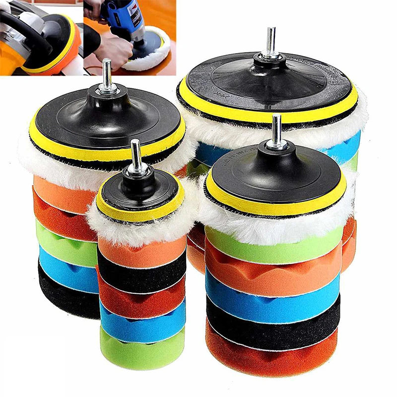 7pcs 3''4''5''6''7'' Buffing Sponge Polishing Pad Hand Tool Kit For Car Polisher Compound Polishing Car polishing sponge disk