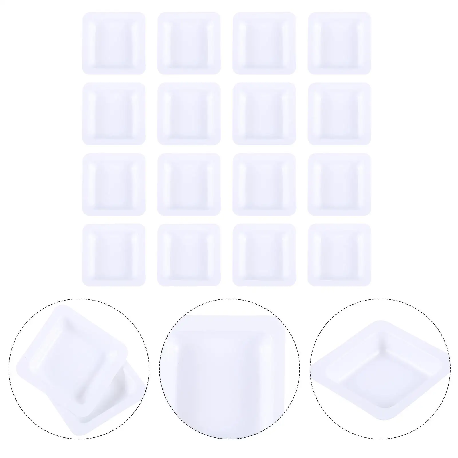 50 قطعة صينية وزن أطباق المختبر قوارب واضحة يمكن التخلص منها مكافحة ساكنة الغذاء الآمنة البلاستيك طبق بتري الكيمياء وزنها قارب مسحوق #5