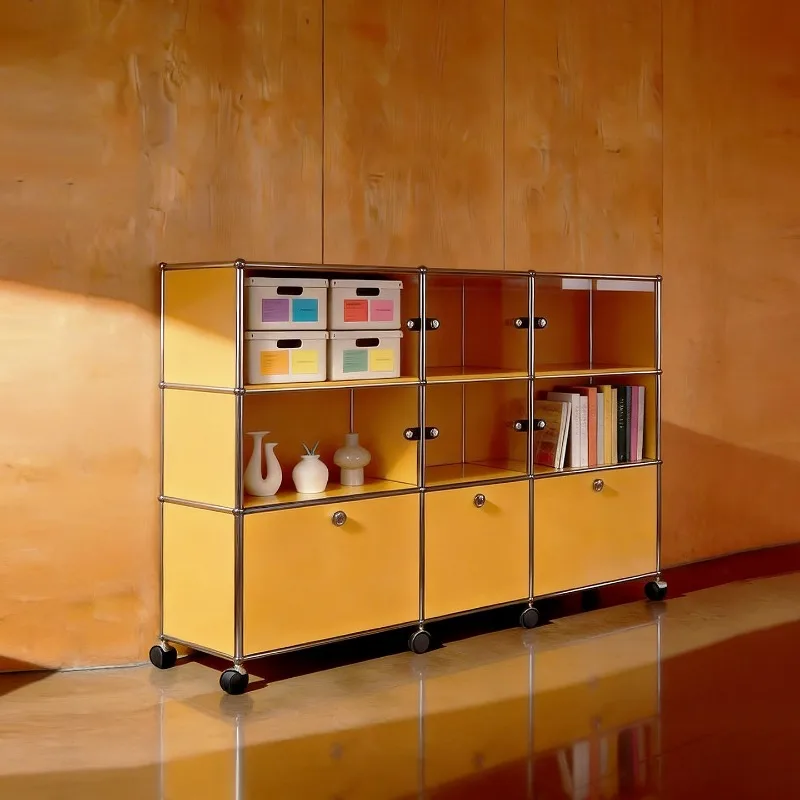 Side cabinet, medieval style living room module combination, high-end removable side cabinet