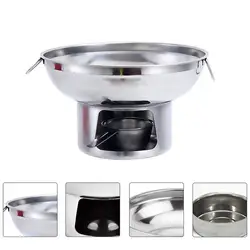 Stainless Steel Hot Pot Cookware Camping Outdoor Pot Chinese Small Hot Pot for Hiking Home Kitchen Countertop Restaurant