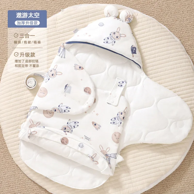 Couette intégrée pour nouveau-né, sac de couchage pour bébé, résistant au rika, automne et hiver