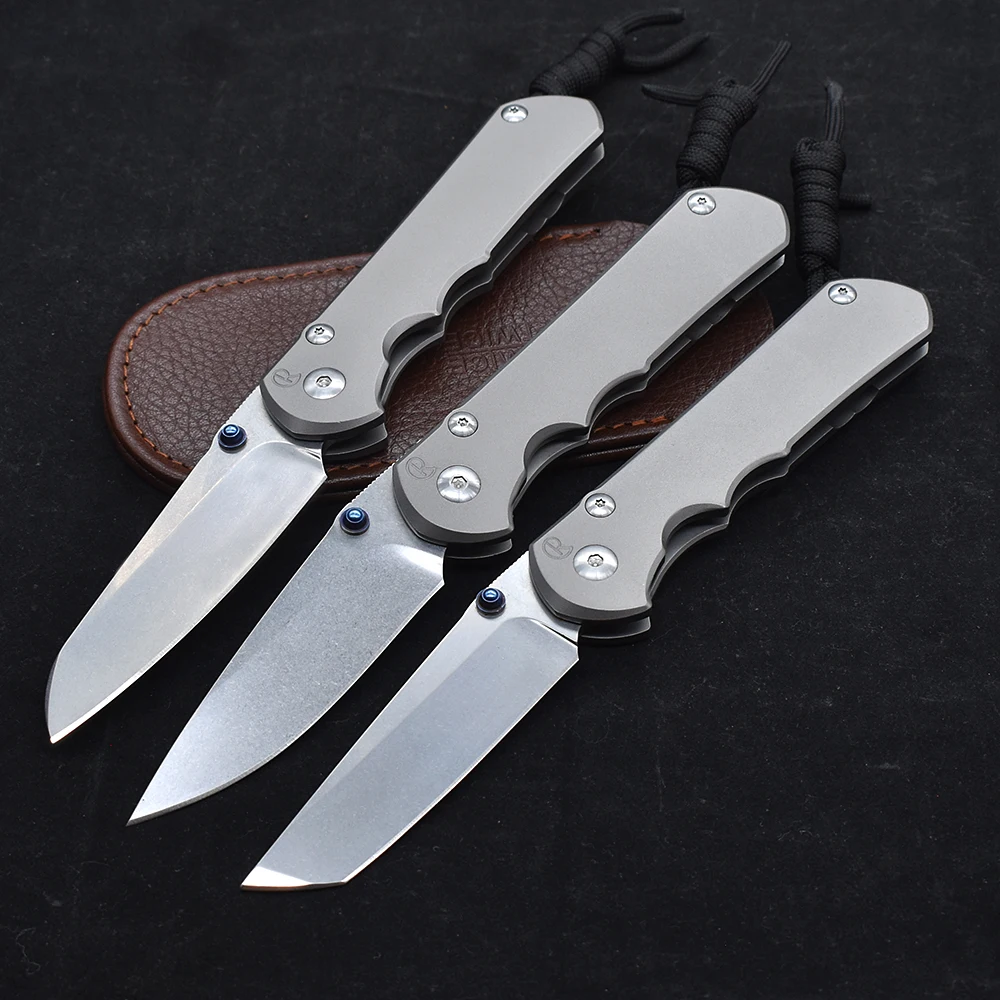 Chris Reeve CR S35VN Blade Ball Bearing  Stone Wash Titanium Alloy Survival Tool Outdoor Camping Knife High Hardness Sharp EDC