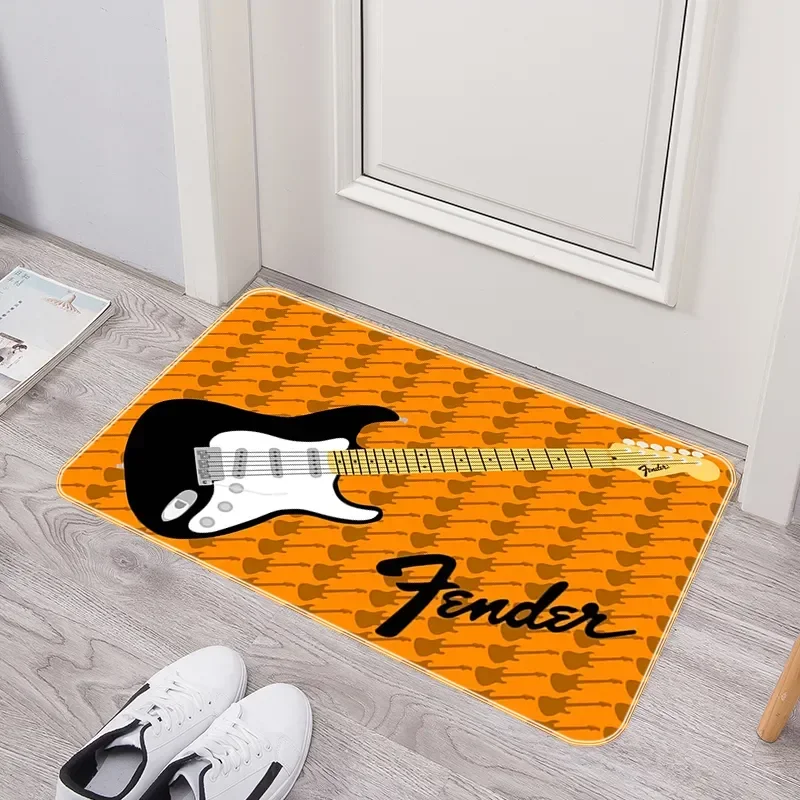 Non-slip Carpet Fender Guitar Brand Doormat Entrance Door Rug Balcony Kitchen Absorbent Mat Room Mats Foot Washable Carpets