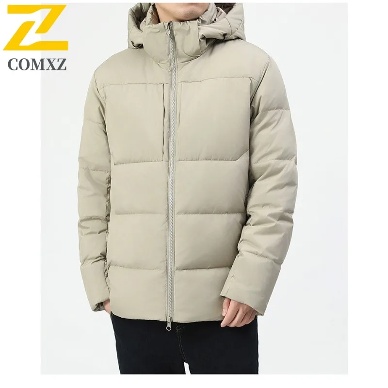 COMXZ 2025 الخريف الشتاء الاتجاه الجديد معطف القطن الموضة عادية تنوعا الحرارية سميكة أسفل سترة مقاوم للماء والرياح #4