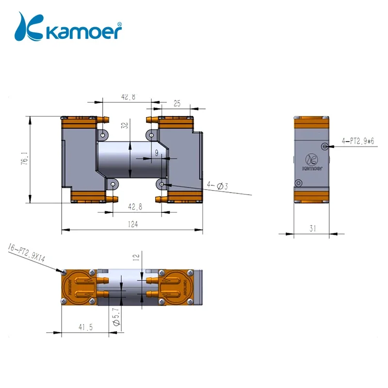 

Kamoer HLVP8 12V/24V Mini High Flow Vacuum Pump with Brushless Motor Small Self-priming Brushless Diaphragm Pump(EPDM Diaphragm)