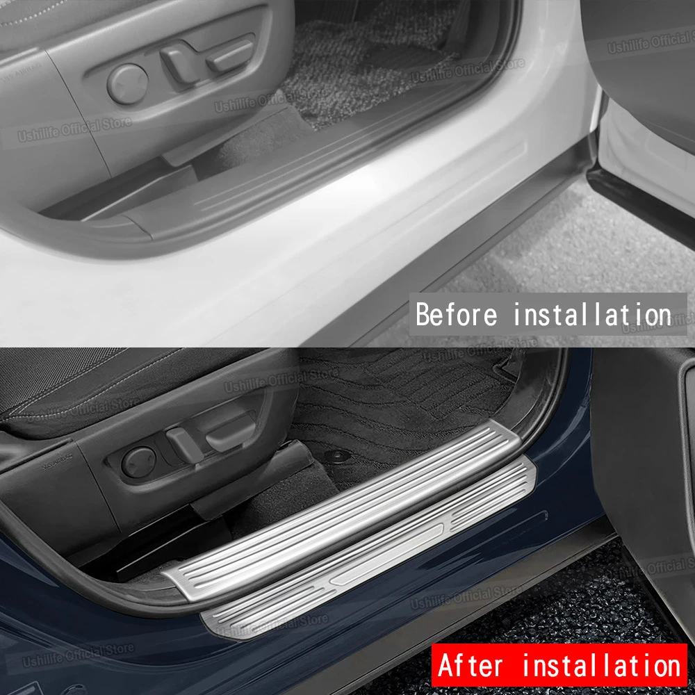 For Mazda CX60 CX 60 2022-2024 Stainless Steel Internal External Car Door Sills Anti-Scuff Panel Threshold Pedal Trim Strips