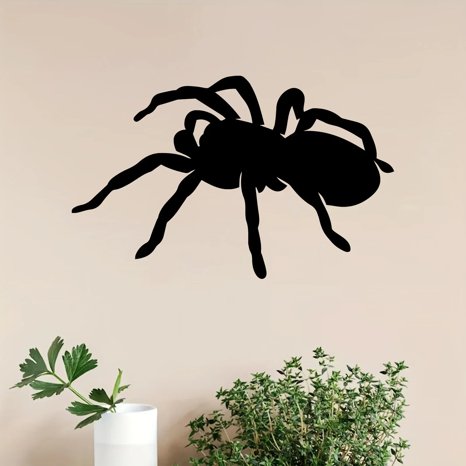 CIFBUY Pretty Halloween Spider Metal Wall Art, Spooky Iron Wall Hanging Ornament for Farmhouse Entryway Halloween Party Home - view 3