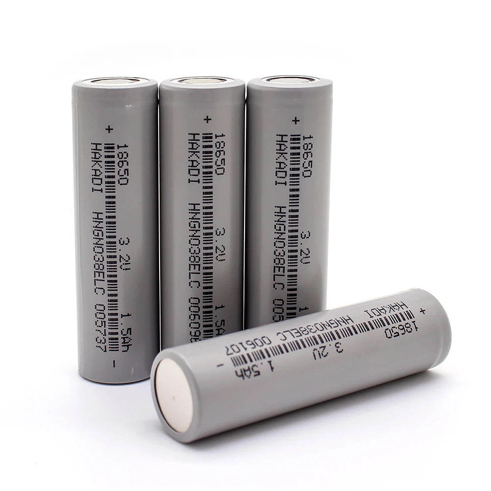 3.2V 18650 1500mAh 1800mAh 2000mAh LiFePO4 Battery Long Cycle Rechargeable Cell For DIY Solar Light Outdoor Power Supply Kis