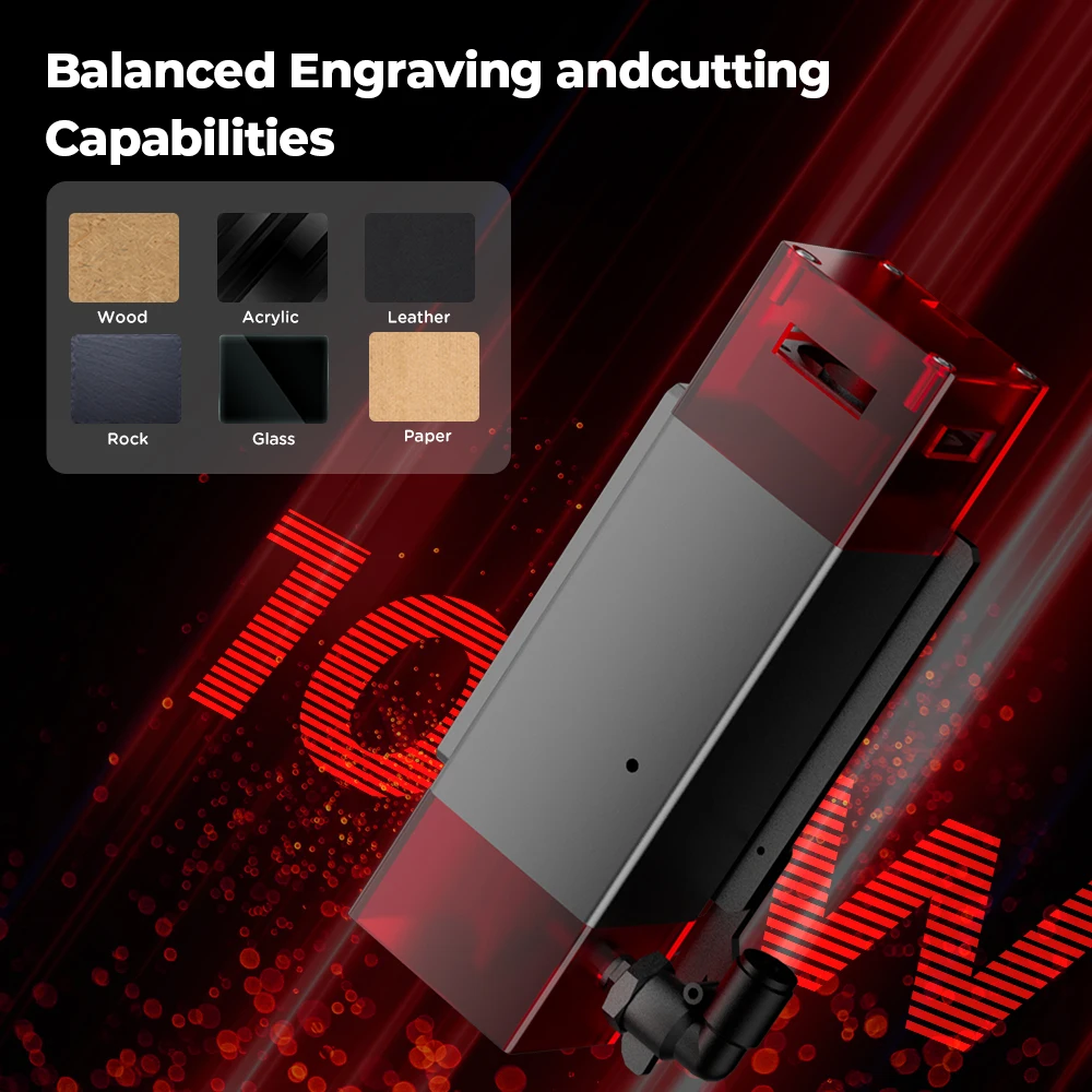 ACMER-Kit de actualización de cabezal láser de 10W para diodo azul CNC P1 S Pro, máquinas de grabado y corte láser, madera contrachapada, cuero acrílico