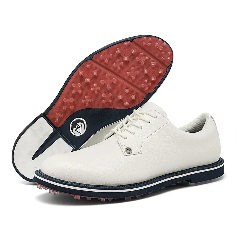 Zapatos de golf de lujo para hombre, calzado de golf sin clavos para mujer, zapatillas cómodas para caminar