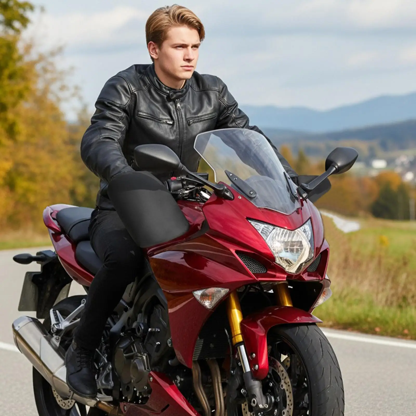 قفازات الدراجات النارية غير قابلة للانزلاق قفازات حرارية سميكة للرجال قفازات للدراجات النارية قفازات حرارية شاشة تعمل باللمس قفازات دافئة للتزلج