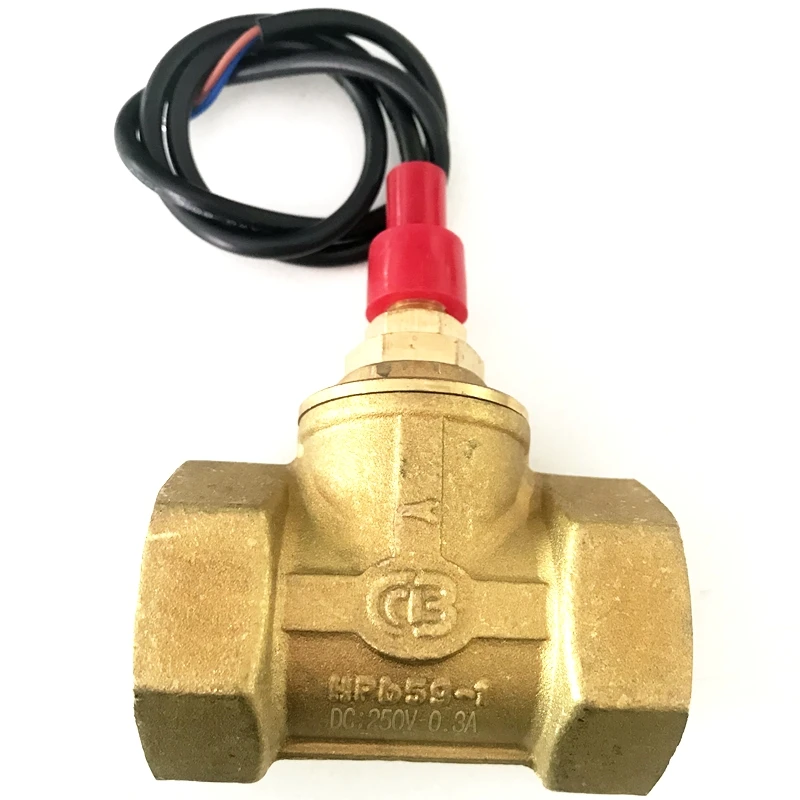 

1pc Water Flow Switch 70W 30L/Min In-line Adjustable Piston 30mm /1PT Female Port Thread Dia Brass SEN-HS25