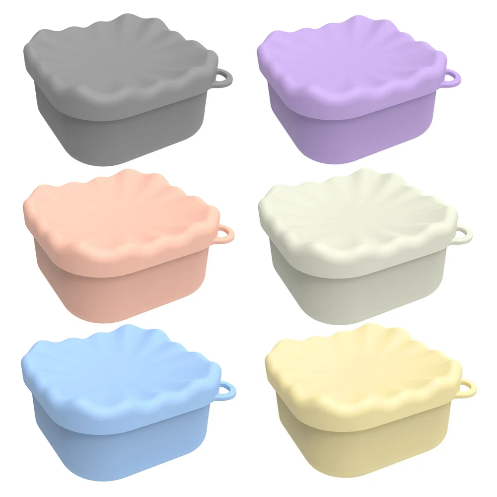 Soap Dish With Lid Silicone Soap Holder Draining Soap Portable Bathroom Container Soap Storage Saver Box