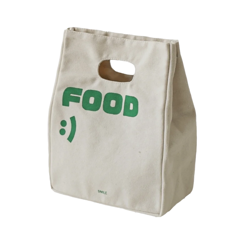 Aluminum Foil Liner Insulated Lunch Bag Large Capacity Leak Proof Portable Picnic Bag Thick Canvas Food Storage Bag Camping