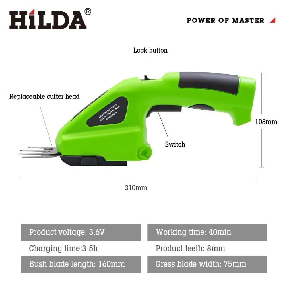 Cordless Garden Hedge Trimmer Electric Bush Cutter Flexible Pruning Shear Tool Home Gardening Shrub Care Equipment