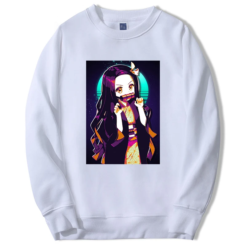 Demon Slayer Anime Hoodies Men/women Nezuko Manga Kimetsu No Yaiba Graphic Sweatshirt Crewneck New Loose Harajuku Sudaderas