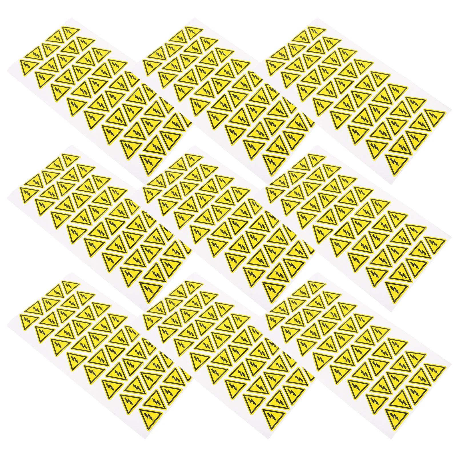 400pcs Yellow Triangle Electrical Warning Stickers Self Adhesive Risk Labels For Power Distribution Cabinets Waterproof Outdoor