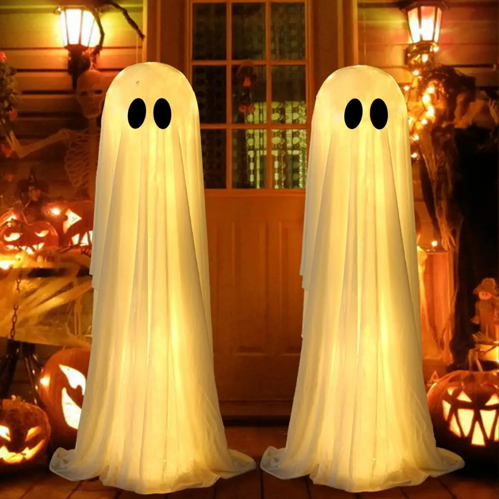 

Trick-or-treaters Scare Prop Spooky Halloween Hanging Ghost Decorations with Led Lights for Haunted House for Home for Porch