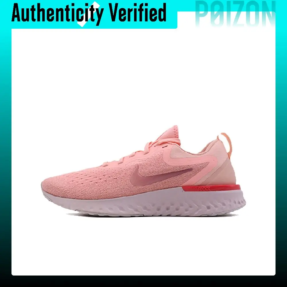 Nike Odyssey React Mesh Cushioning Balance Low top Running Shoes Women's Pink AO9820-601