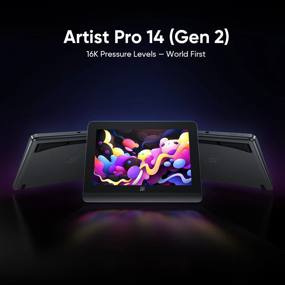 XP-PEN Artist Pro 14 Gen 2 X3 Pro Smart Chip 16K Pen Pressure Digital Pen Display Design Drawing Graphic Tablet With Screen