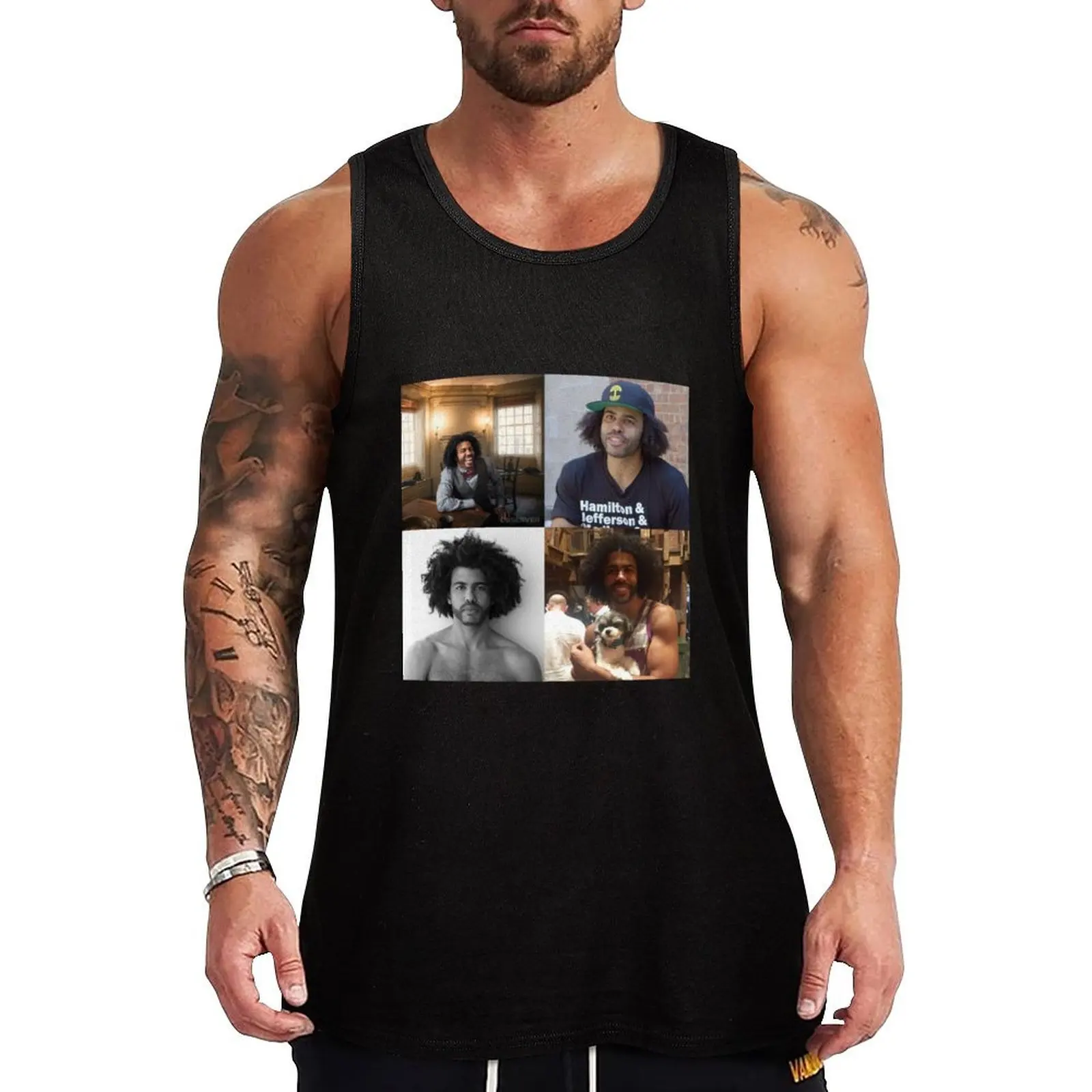 Daveed Diggs Collage Tank Top t-shirt gym man sleeveless tshirts for men sleeveless men clothings