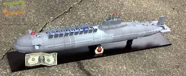 Red October Nuclear Submarine Military Model 3D Paper Model DIY Hand-made Paper Model Model Toy