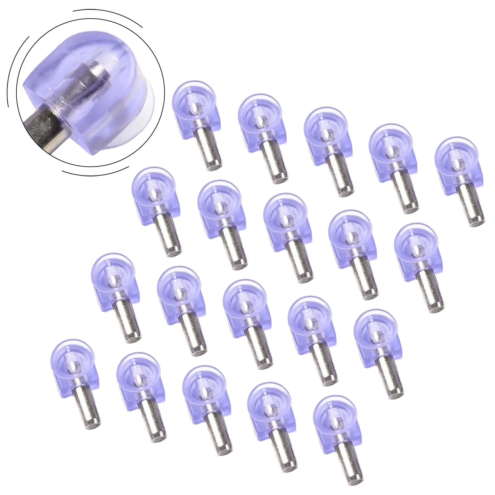 Pins Shelf Support Pegs 20 Pcs 23x13mm Iron And Rubber Secure Hold Stability Suction Cup Brand New High Quality