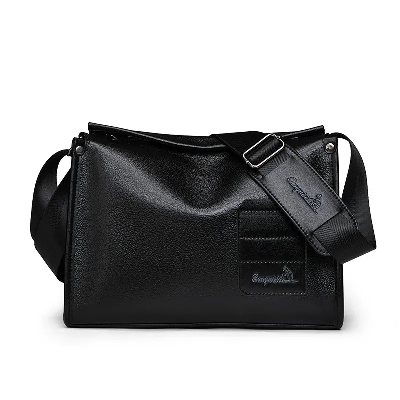 طبقة علوية من جلد البقر للرجال حقيبة كتف مفردة حقيبة كروس كلاسيكية غير رسمية حقيبة كروس كورية من الجلد المجنون 가방 sreка #1