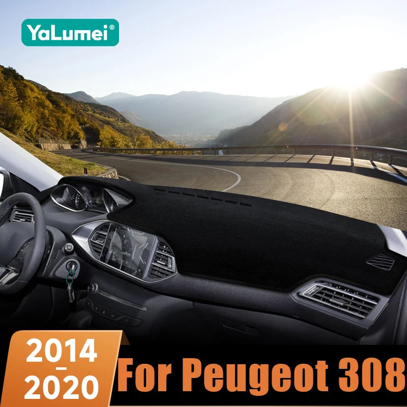 Für Peugeot 308 308SW T9 308GTI 2014 2015 2016 2017 2018 2019 2020 Auto-Armaturenbrett-Abdeckung Anti-UV-Matte Rutschfeste Blendschutzmatte