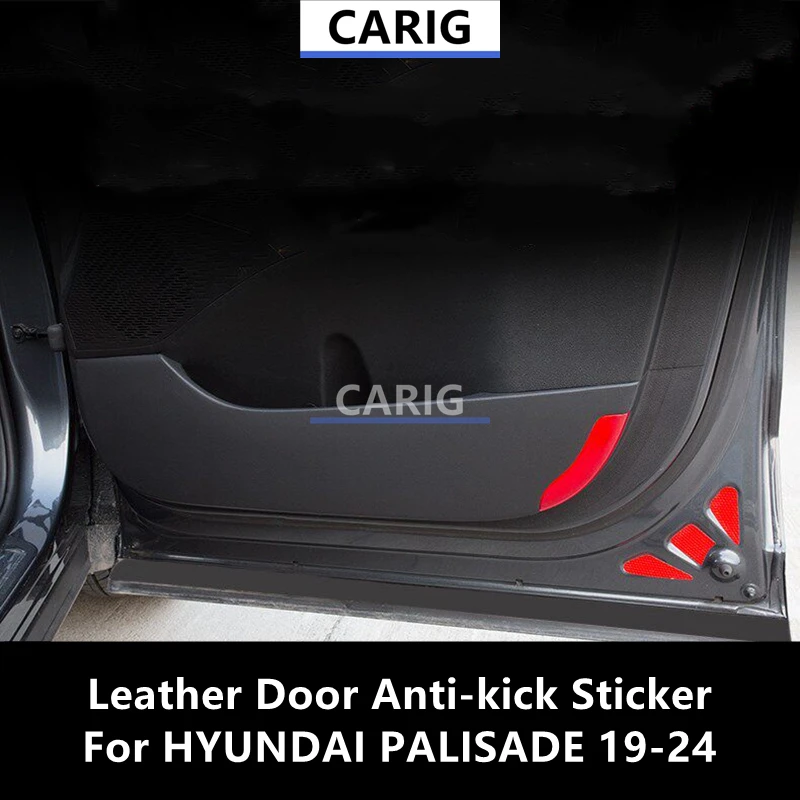 

For HYUNDAI PALISADE 19-24 Leather Door Anti-kick Sticker Modified Interior Car Accessories Refit Modification Decoration