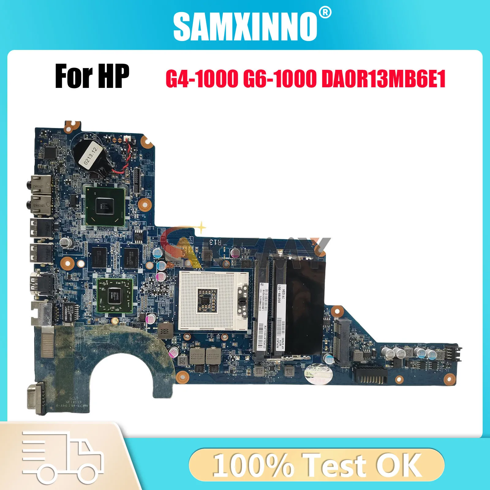 

DA0R13MB6E1 для ноутбука HP Pavilion G4-1000 G6 G7, материнская плата с HM65 DDR3 650199-001 636375-001, 100% полностью протестировано