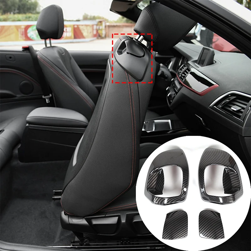 

2 Door Version For BMW 2 Series F22 F23 2014-2019 ABS Carbon Fiber Front Seat Adjustment Switch Cover Sticker Car Accessories