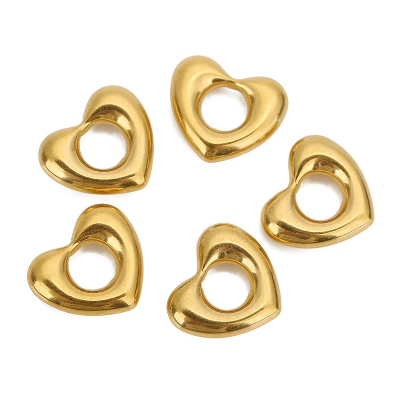 5 stuks roestvrij staal groot gat liefde hart bedels hangers voor vrouwen oorbellen ketting armbanden sieraden maken benodigdheden bevindingen
