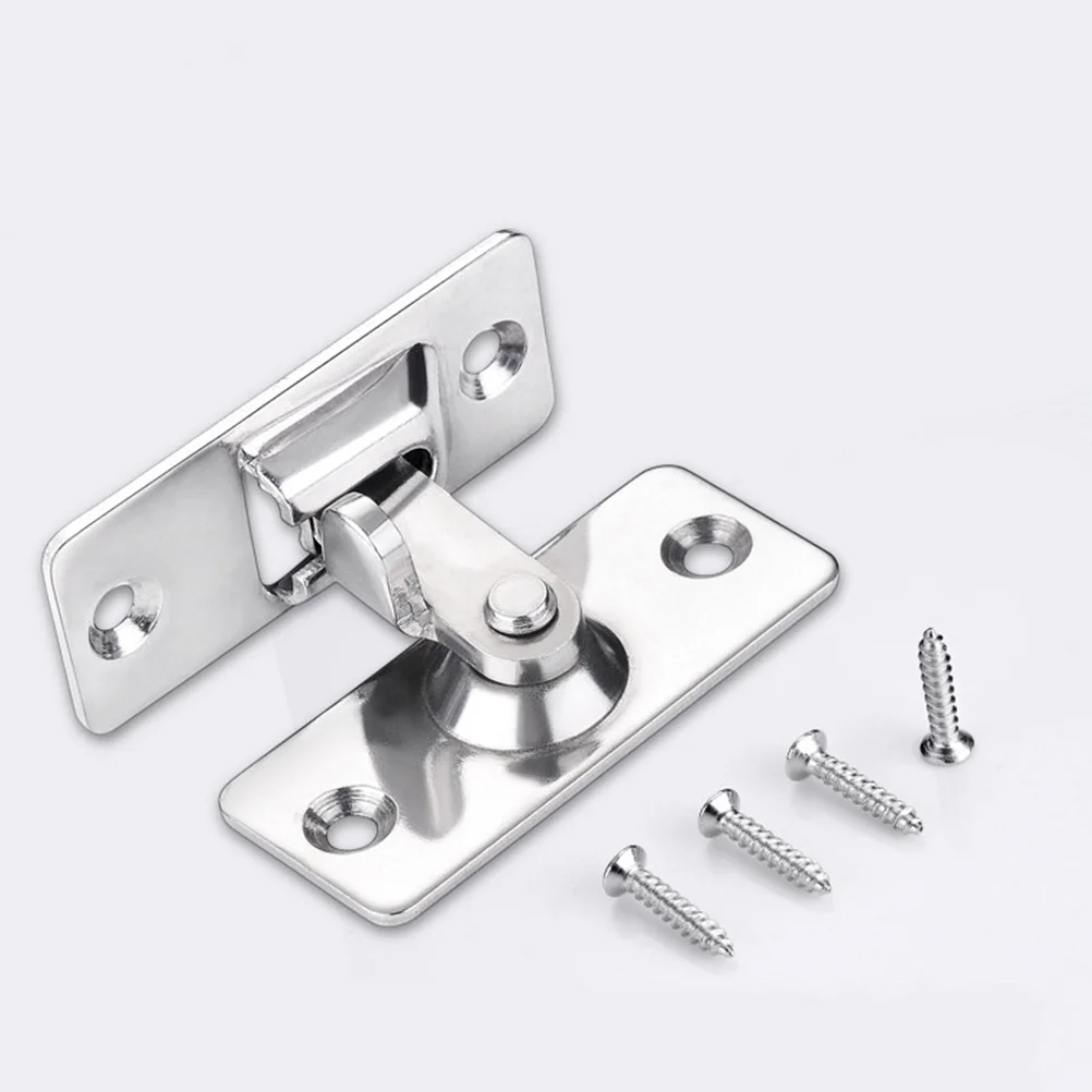 

4Pcs Stainless Steel Door Latch Anti-Theft Lock 90 Degree Design Easy Install Indoor Outdoor Security Bolt Silver