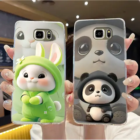 For Samsung Galaxy Note 5 Transparent Soft Silicone TPU Cover Beautiful Pattern Garden, Landscape Painting, Fall Shock Casing