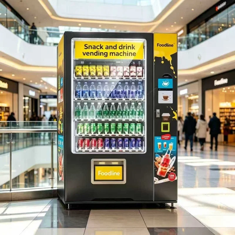 Foodline Touch Screen Snack Drink Vending Machine Coin QR Credit Card Payment Commercial Vending Equipment