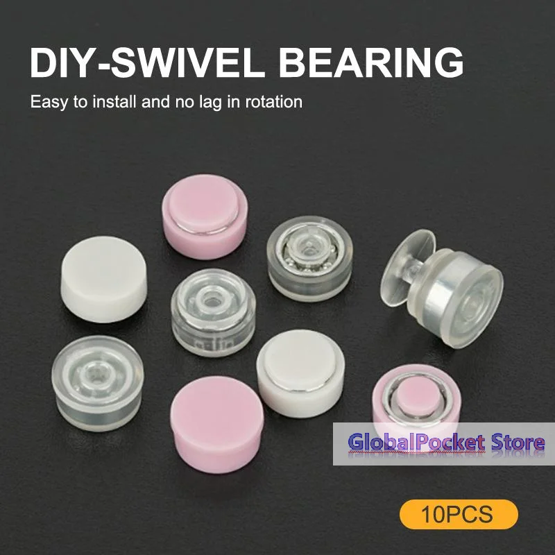 [TG823]10Pcs Rotatable Transfer Bead Nail Decoration Spinning Nail Charms Manicure Rotating Jewelry Accessory Rotating Bearing