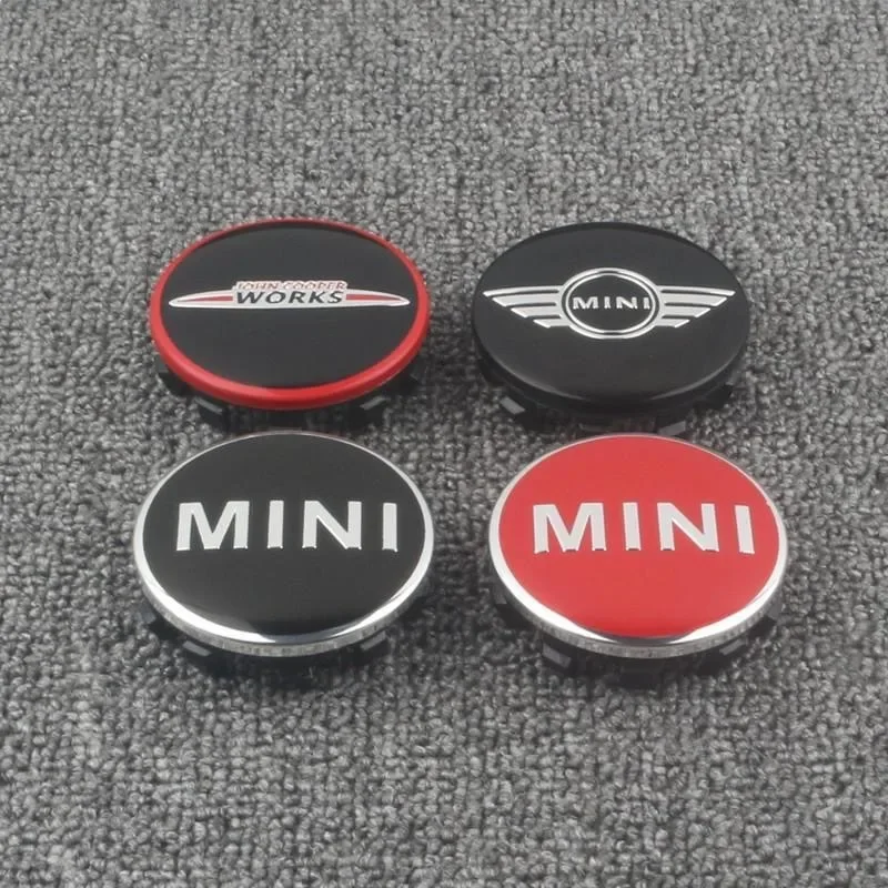 4 pieces 56mm for BMW MINI works S One Countryman F54 F55 F56 F57 F60 Car emblem Wheel Center Hub Cap wheel Badge covers