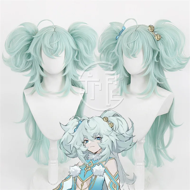 

Game Girls Frontline PA-15 Florence Cosplay Wig Light Green Double Ponytail Wig UL-Nurse Split Wig Halloween Carnival Wig