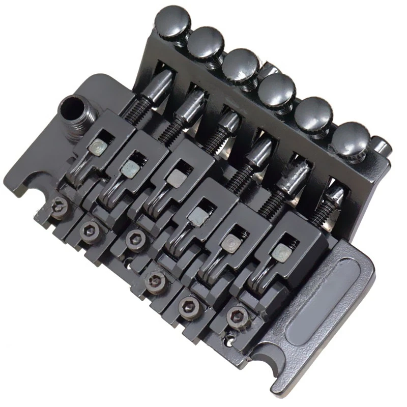 Ein Set Schwarze Tremolo-Brücke mit Doppelverriegelungssystem Gitarrenbrücke Zubehörteile Musikinstrument – Detail 2