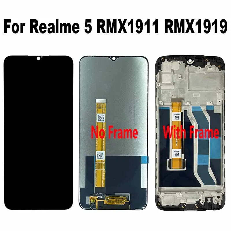 For Realme 5 RMX1911 RMX1919 LCD Display Touch Screen Digitizer Assembly Replacement Parts