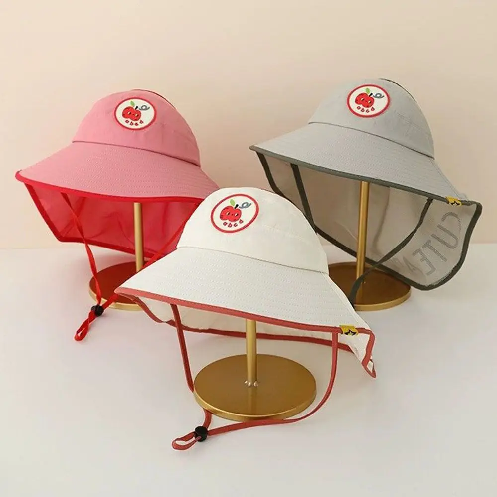 

Cartoon Foldable Sun Hat with Neck Flap Cute Adjustable Big Brim Sunhat Lightweight Breathable Summer Beach Cap Holiday