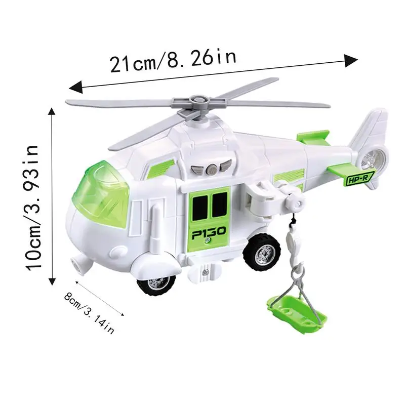 Kids Helicopter Toy Simulation Helicopter Model Toy Multi-Functional Vehicles Toys For Home Kindergarten School Park