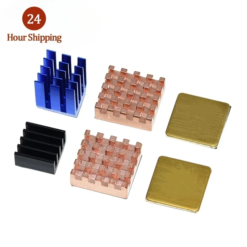 For Raspberry Pi 3 4 B Heatsink Copper Aluminum Heatsink Radiator Cooler Kit For Raspberry Pi 3B+ Plus 2 4 4B Heat Sink