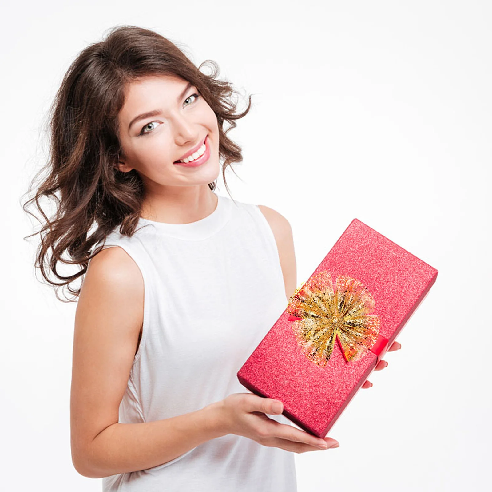 

2 Rolls Gold Gauze Mesh Tulle for Gift Box Wrapping Flower Bouquet Decoration Christmas Garland Craft Ribbon Gold Tulle