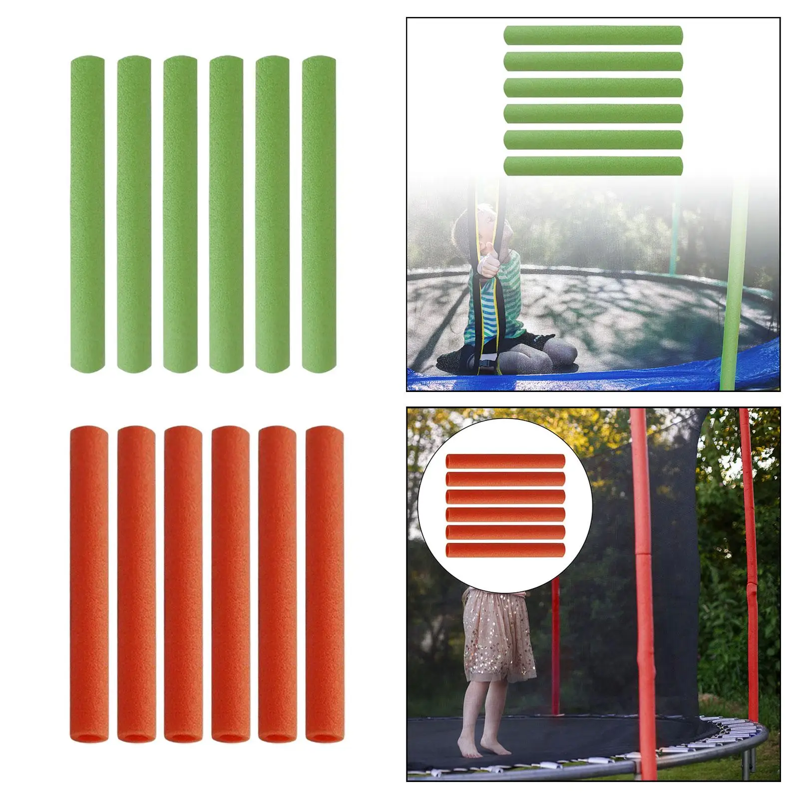 

6 шт., пенопластовые рукава для батутных шестов, легкая 40 см, 25 мм, защита для трубок, детские аксессуары для батутов, трубка